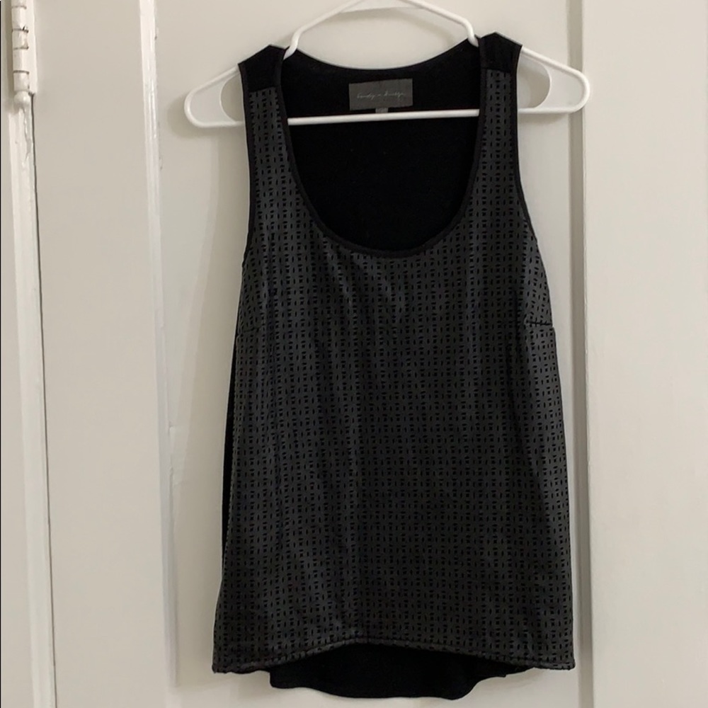 Vegan leather Anthro top!
